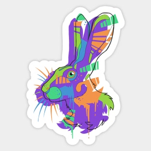 Color Outside the Lines - Rabbit Sticker